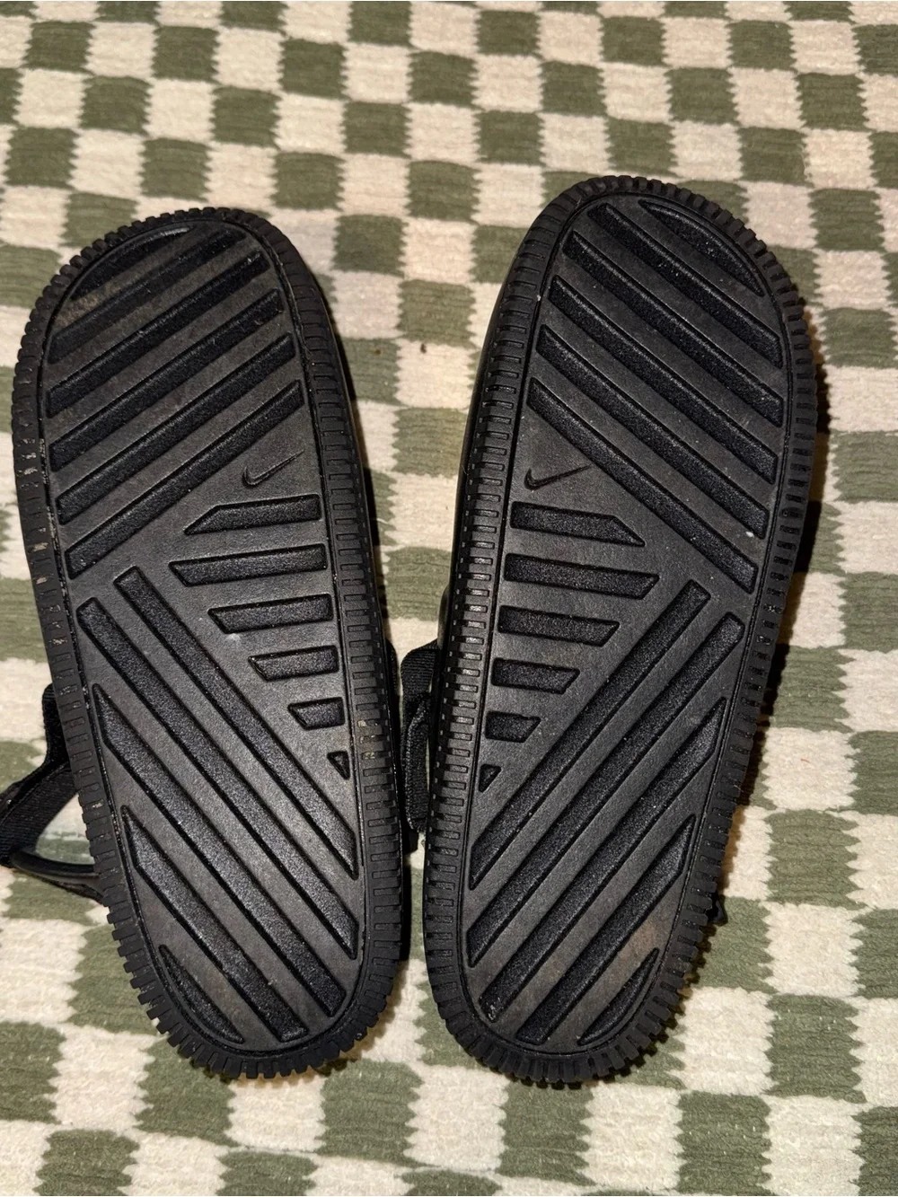 Nike Men's Black Slip-On Sandals with Adjustable Heel Strap